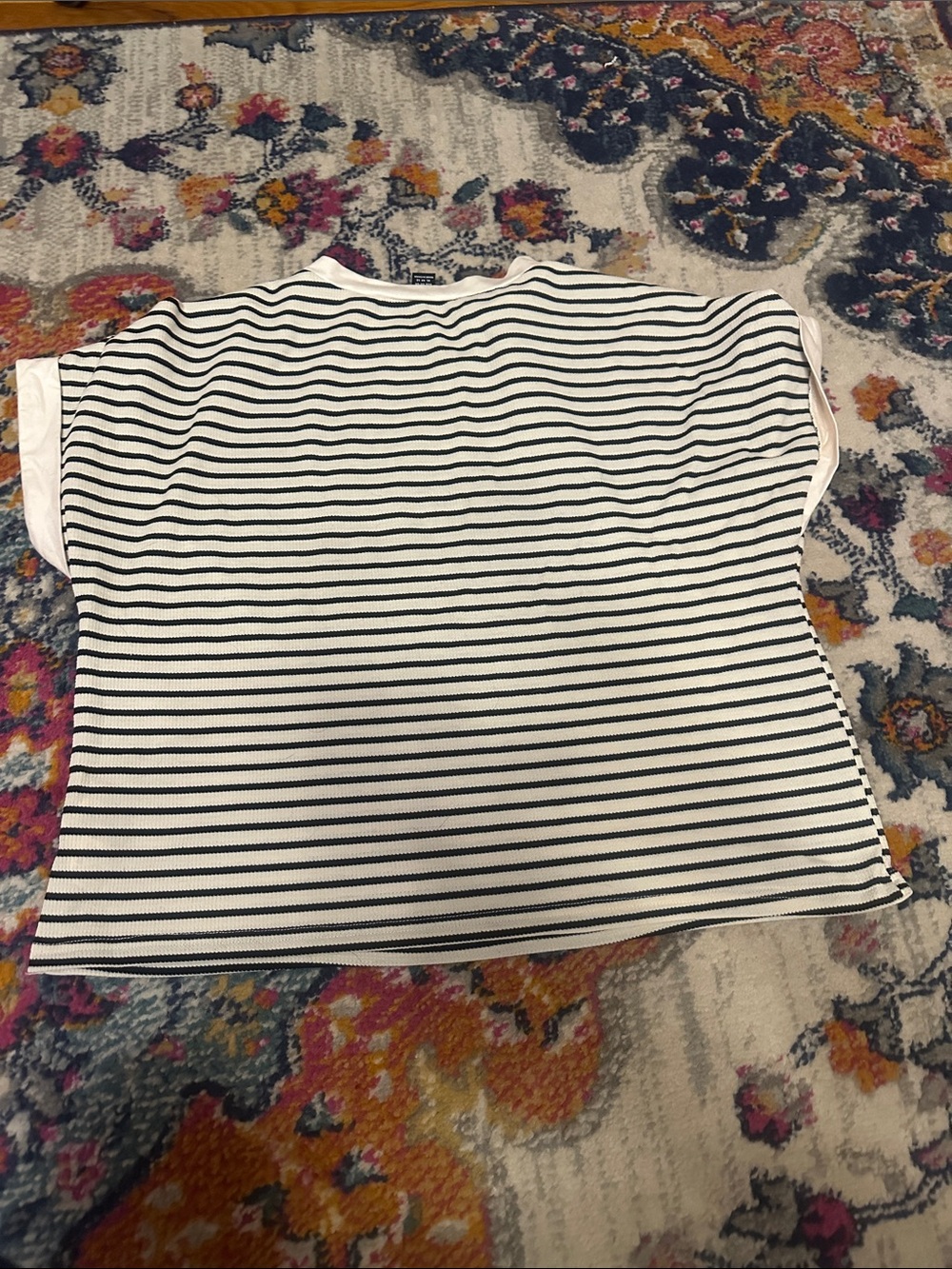 Striped Black & White Women’s Lounge Short Set - Picture 6 of 6